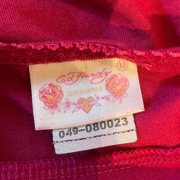 magenta ed hardy tank top with design on the side - Picture 6 of 6